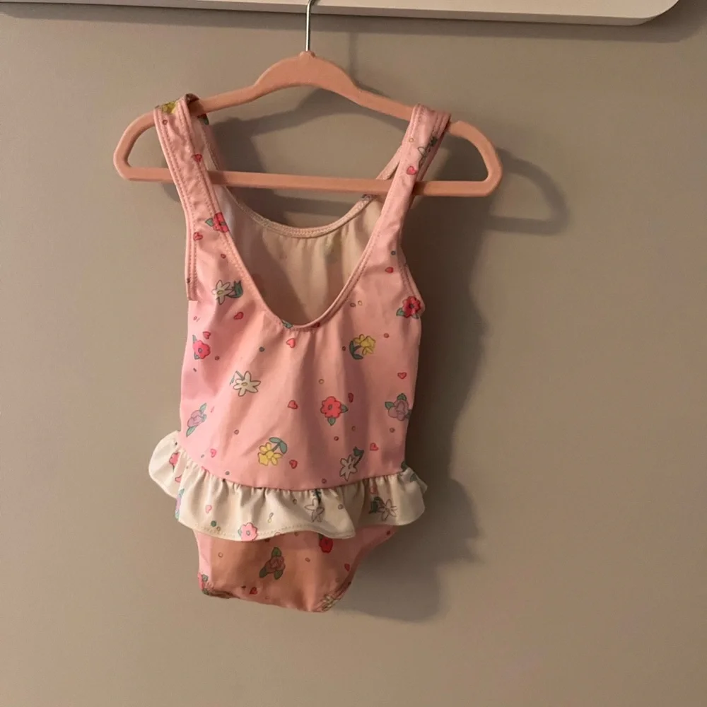 Vintage pink floral bathing suit